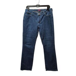 Wrangler Jeans Women’s 10 Petite Blue Straight Stretch Denim 32x28